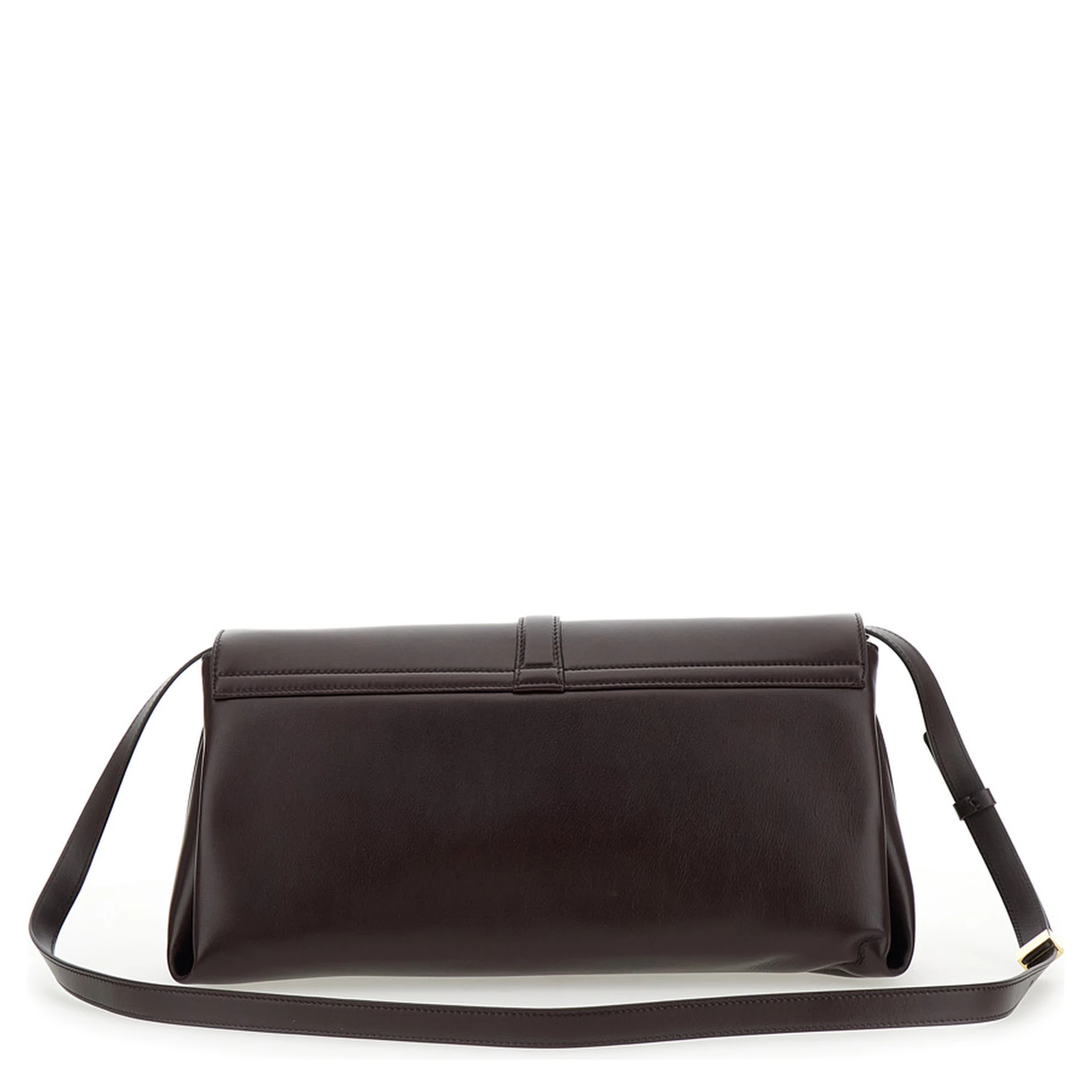 Bordeaux Crossbody Bag with Gancini Buckle Detail in Leather Woman