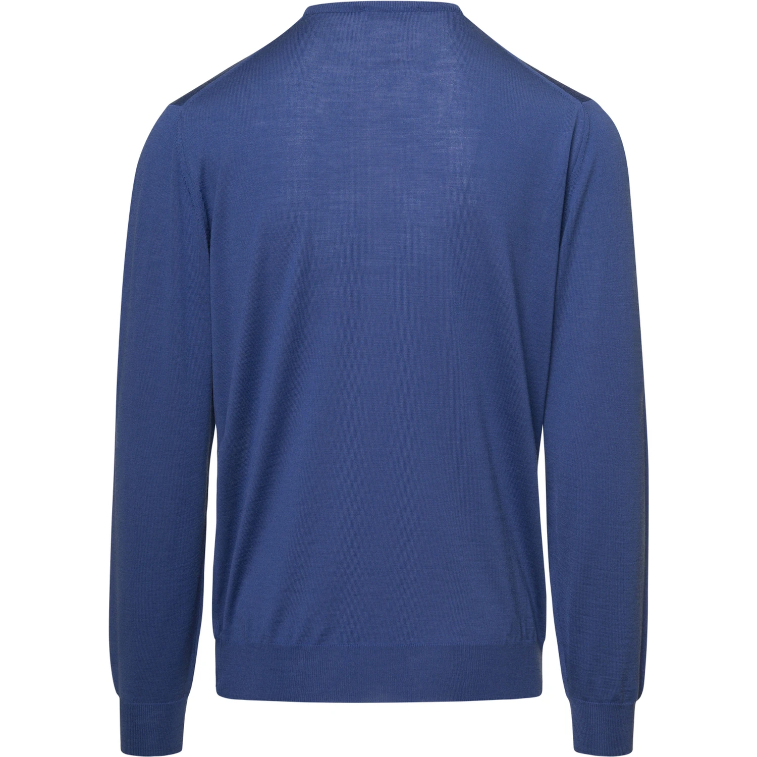 Blue Crewneck Sweater with Long Sleeves in Wool Man Gaudenzi