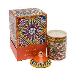 Wild Jasmine Scented Candle with Lid and Carretto Print