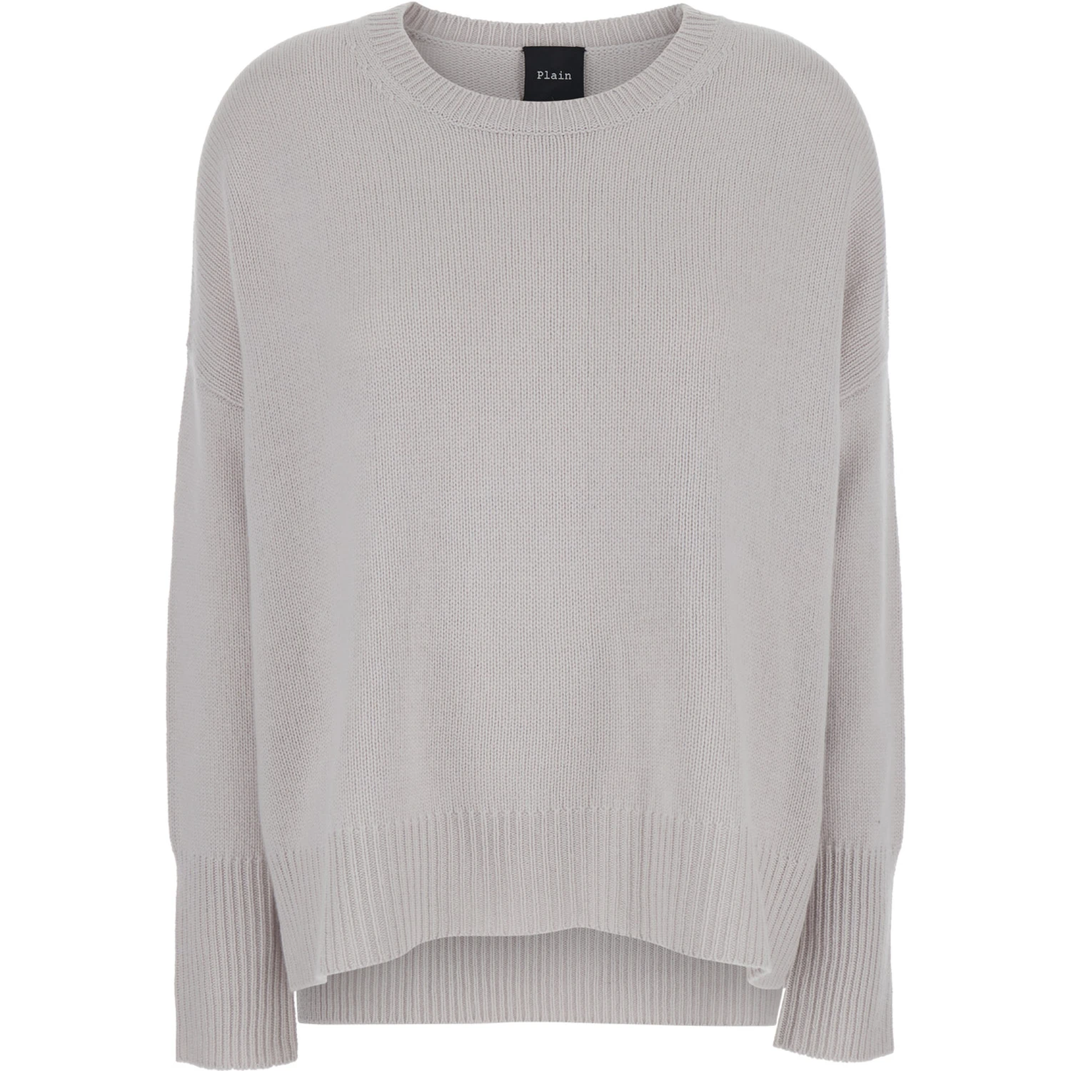 Grey Oversized Crewneck Sweater in Cashmere Woman