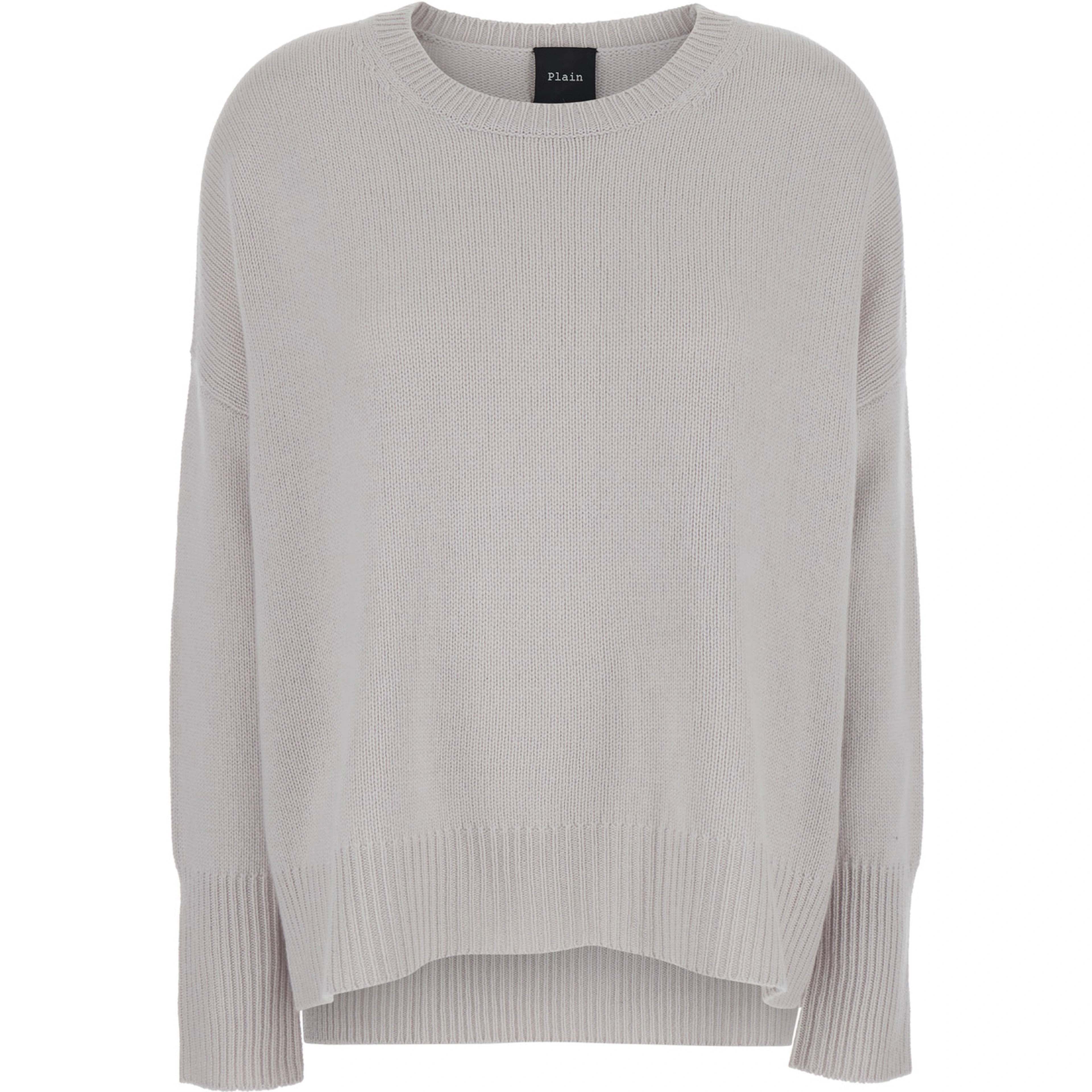 Grey Oversized Crewneck Sweater in Cashmere Woman