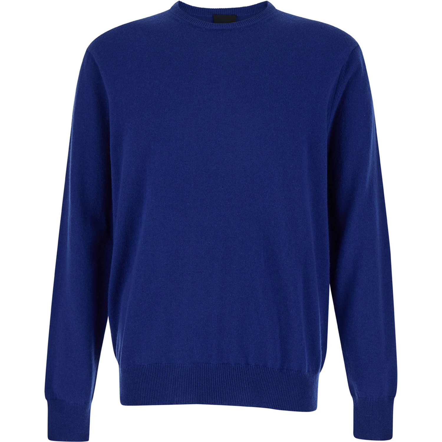 Blue Crewneck Long Sleeve Sweater in Cashmere Man