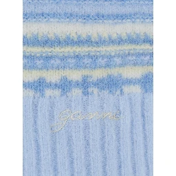 Multicolor Knit Vest with Stripe Motif in Wool Woman