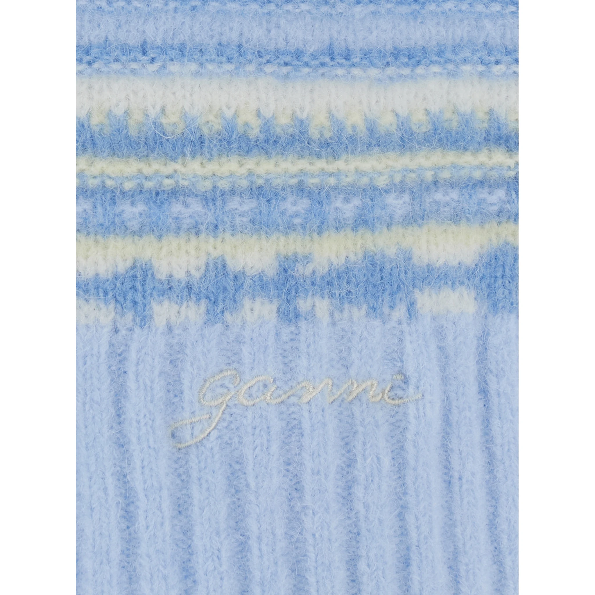 Multicolor Knit Vest with Stripe Motif in Wool Woman