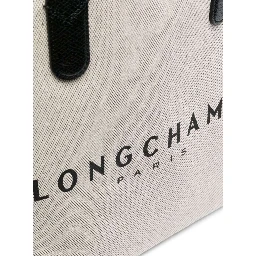 حقيبة تسوق روزو بيج مزينة بشعار مطبوع من قماش قطني نسائي