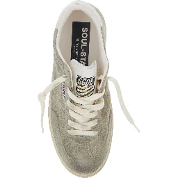 Soul-Star Grey Low Top Sneakers with Logo Patch on the Tongue and Metallic Heel Tab in Suede Woman