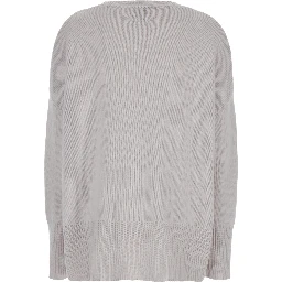 Grey Oversized Crewneck Sweater in Cashmere Woman