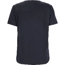 Dida Blue Crewneck T-Shirt in Silk Woman