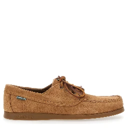 Askook Beige Loafers with Patch Logo on the Side and Tone-on-Tone Stitching in Suede Man