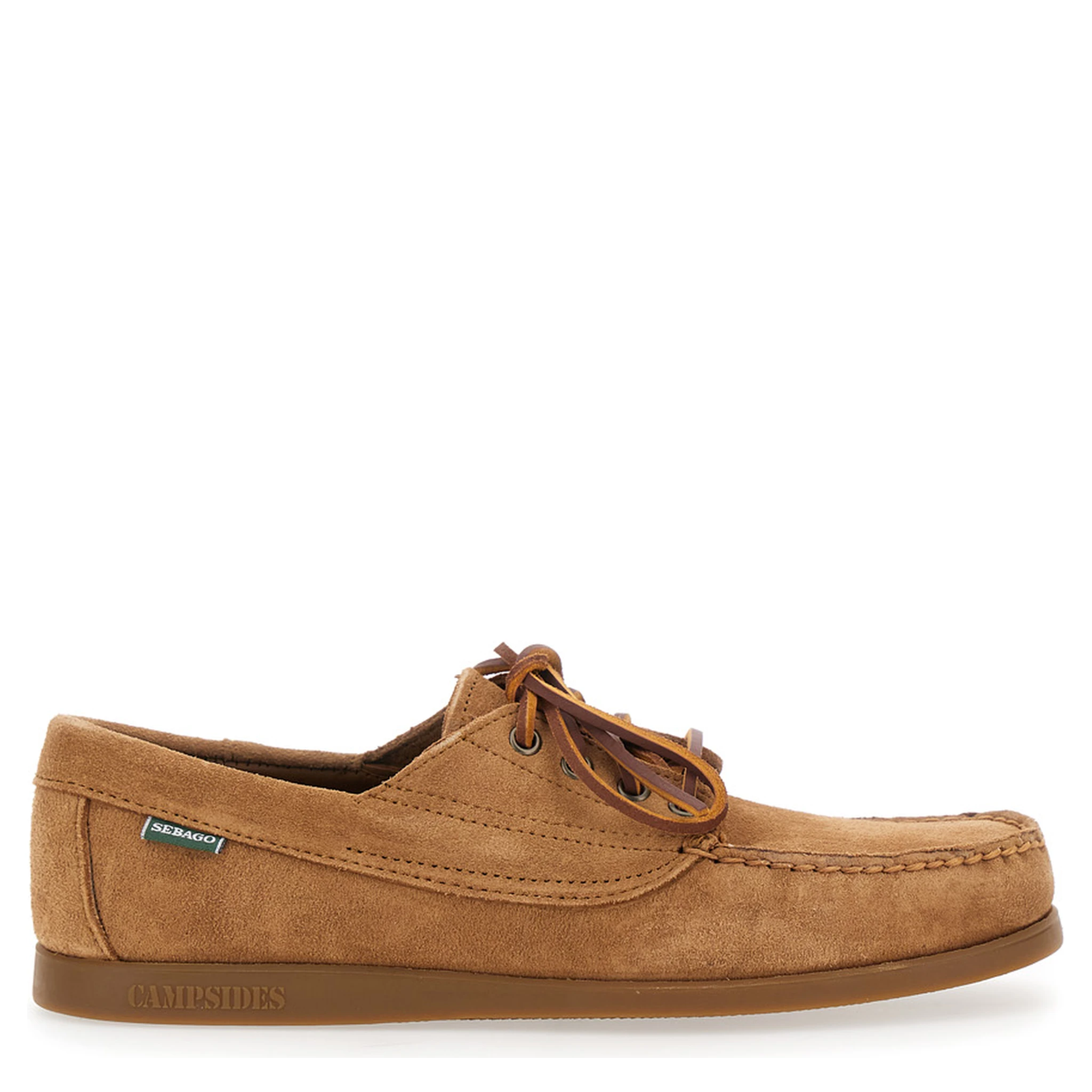 Askook Beige Loafers with Patch Logo on the Side and Tone-on-Tone Stitching in Suede Man