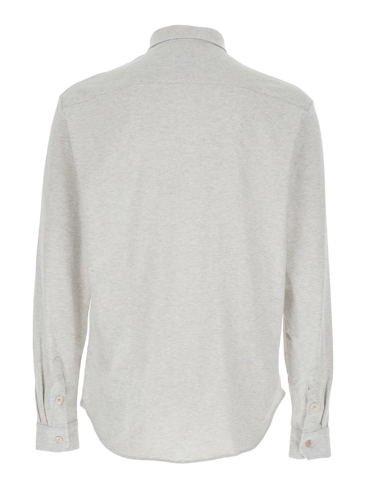 Grey Shirt with Classic Collar in Cotton Man alternative