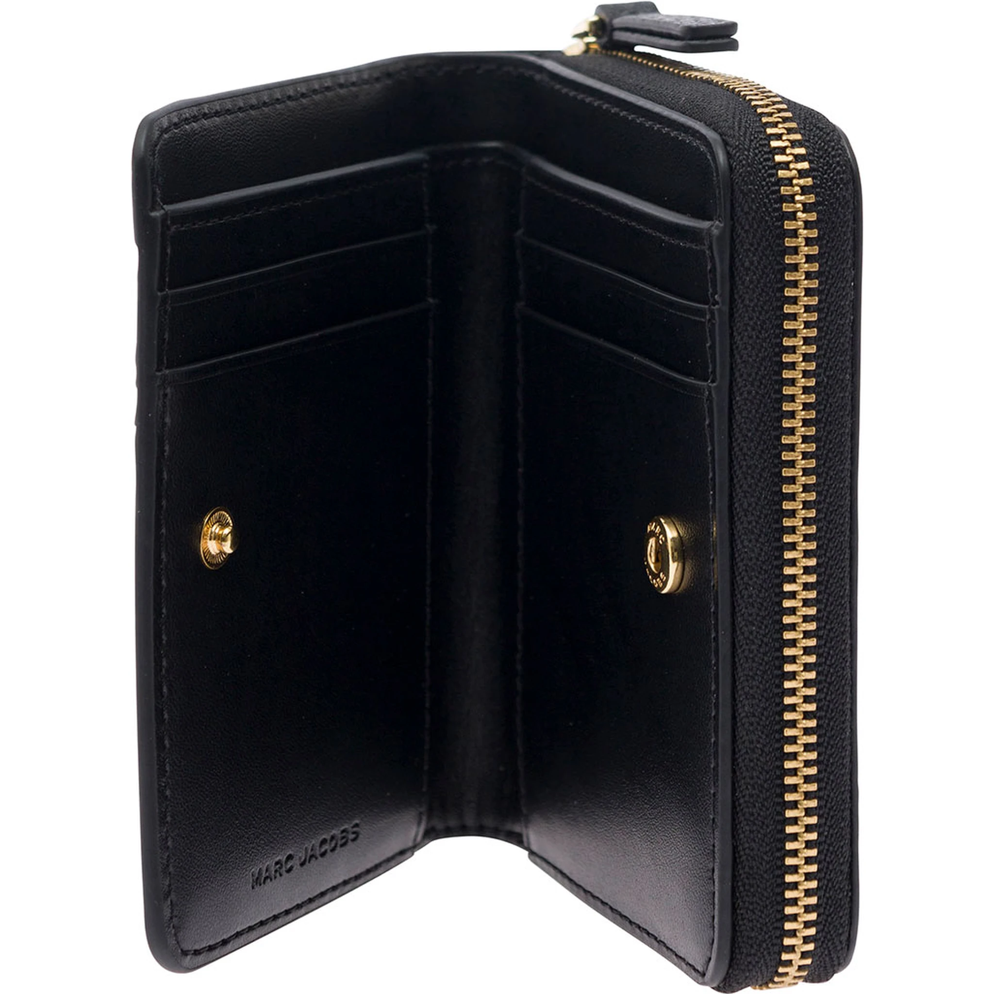 The Mini Black Wallet with Engraved Logo on the Front in Hammered Leather Woman