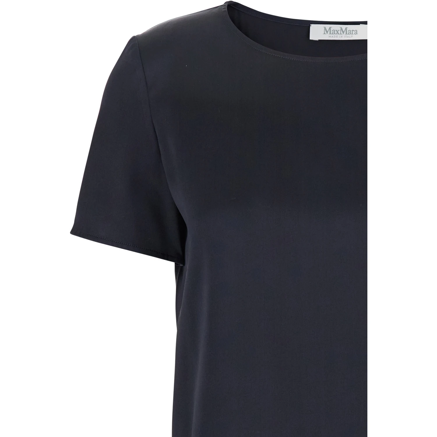 Dida Blue Crewneck T-Shirt in Silk Woman