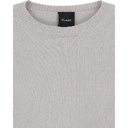Grey Oversized Crewneck Sweater in Cashmere Woman