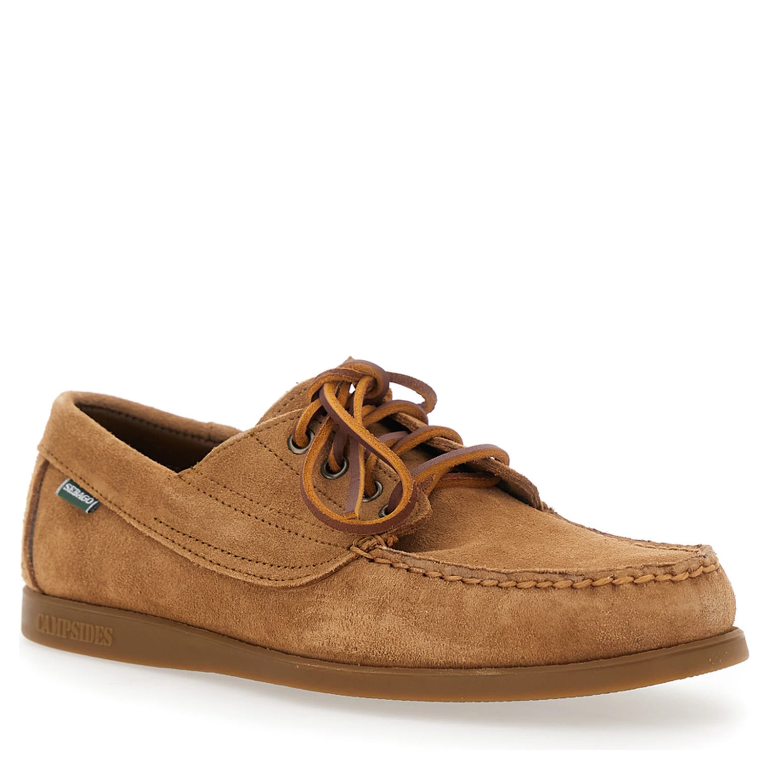 Askook Beige Loafers with Patch Logo on the Side and Tone-on-Tone Stitching in Suede Man