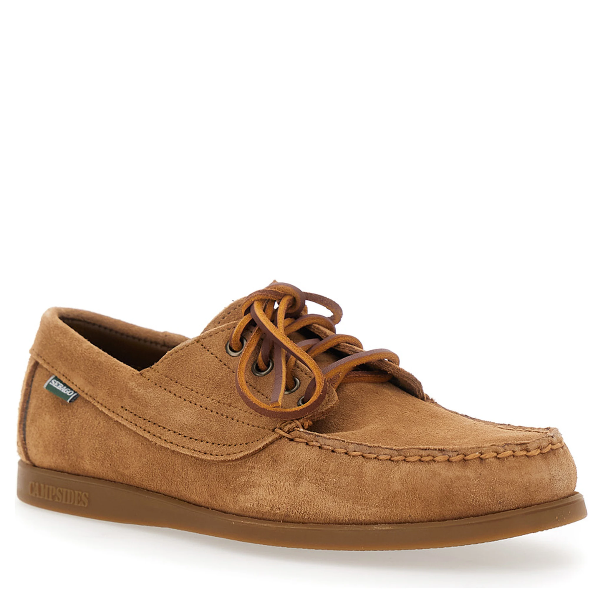 Askook Beige Loafers with Patch Logo on the Side and Tone-on-Tone Stitching in Suede Man