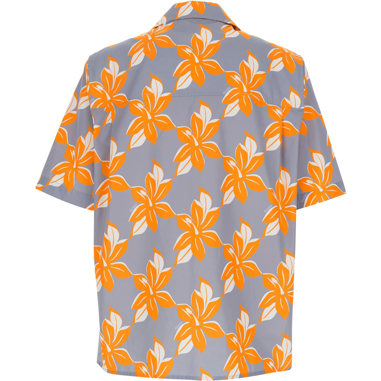 Multicolor Bowling Shirt with Cuban Collar and All-Over Floral Print in cotton Man