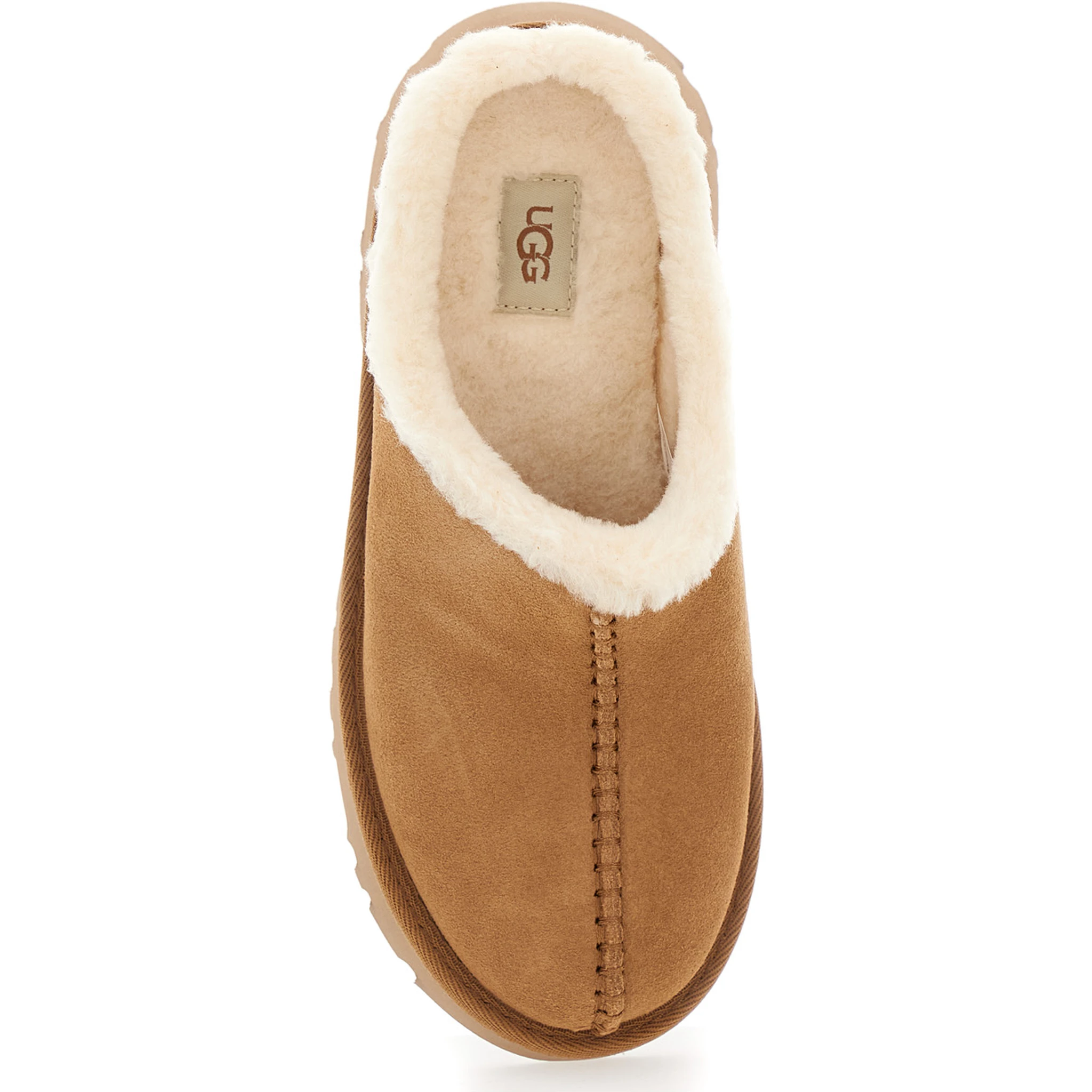 UGG ‘New Height’ Mule with Brown Suede Womens Embossed Stitching Detail
