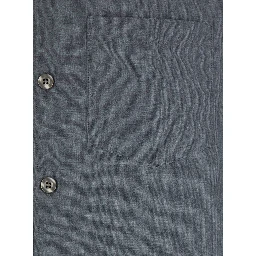 Grey Shirt with Classic Collar in Virgin Wool Blend Man