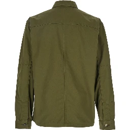 Green Jacket with Pockets on the Front in Cotton Man