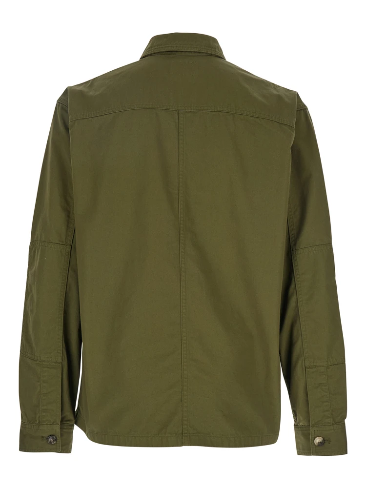 Green Jacket with Pockets on the Front in Cotton Man alternative