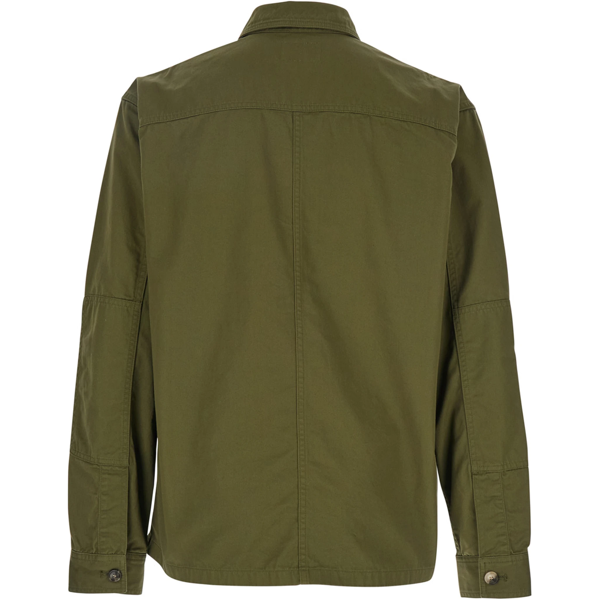 Green Jacket with Pockets on the Front in Cotton Man