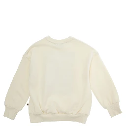 City Hall White Crewneck Sweatshirt with Maxi Print on the Front in Cotton Boy