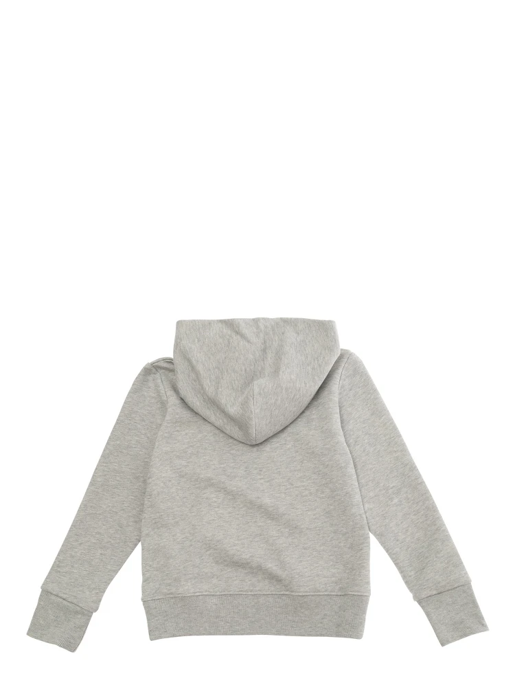 Grey Sweatshirt with Hood and Logo on the Front in Cotton Boys alternative