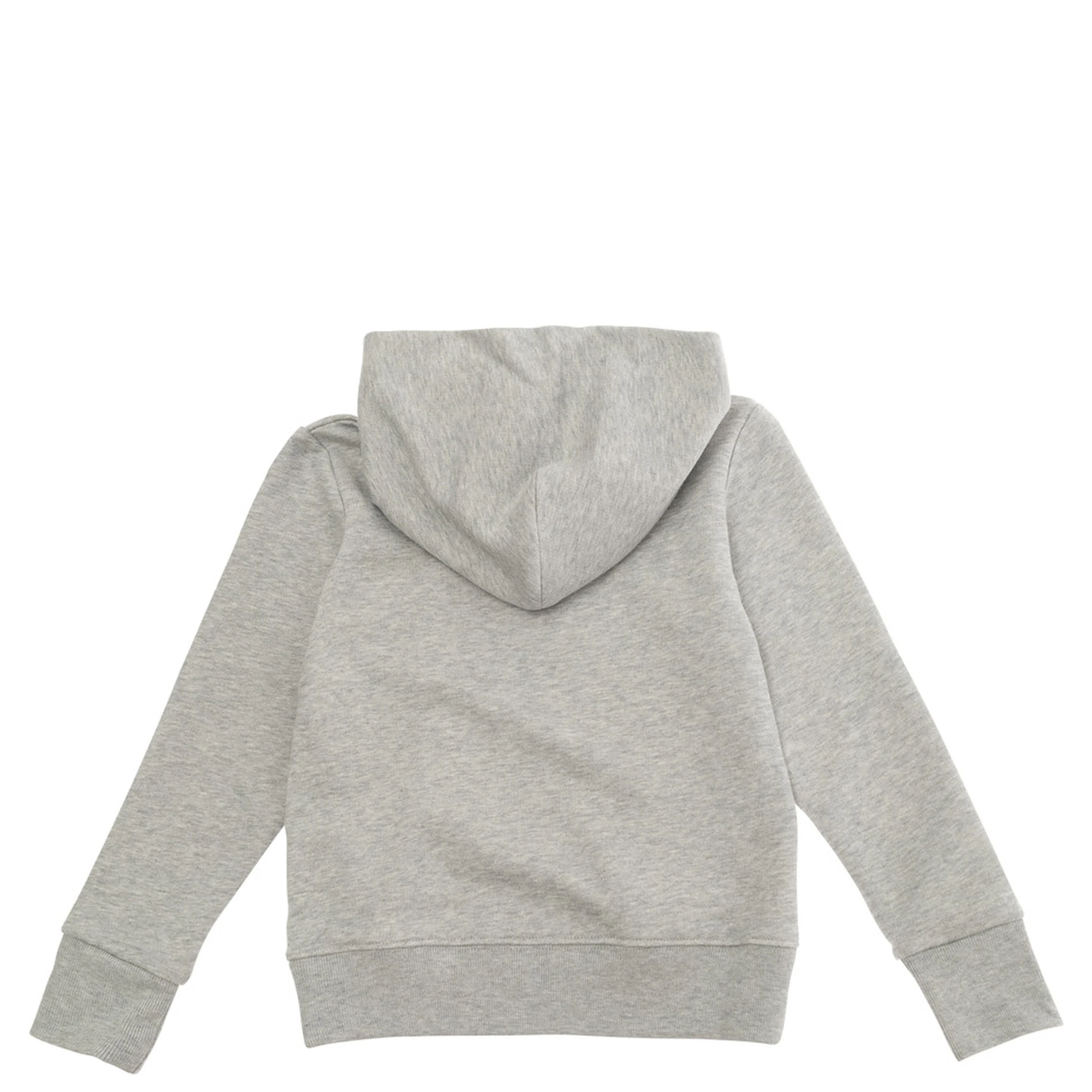 Grey Sweatshirt with Hood and Logo on the Front in Cotton Boys