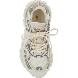 Sphere Trip Running Beige Sneakers with Chunky Sole and Logo on Tongue in Leather and Fabric Blend Woman
