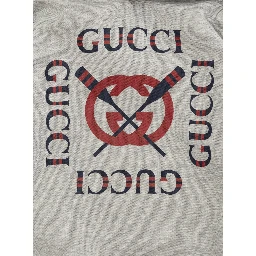 Grey Sweatshirt with Hood and Logo on the Front in Cotton Boys