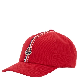 Red Baseball Hat with Logo Patch on the Front in Cotton Boy