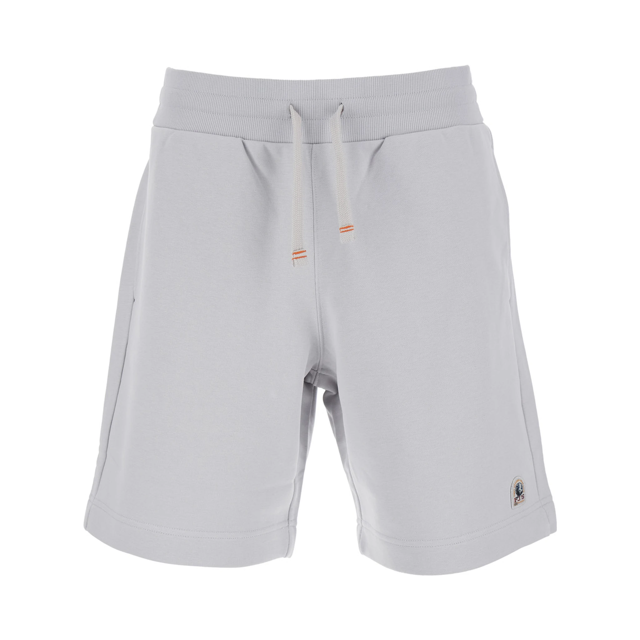 Cairo Grey Shorts with Drawstring Waist and Logo Patch on the Front in Cotton Blend Man