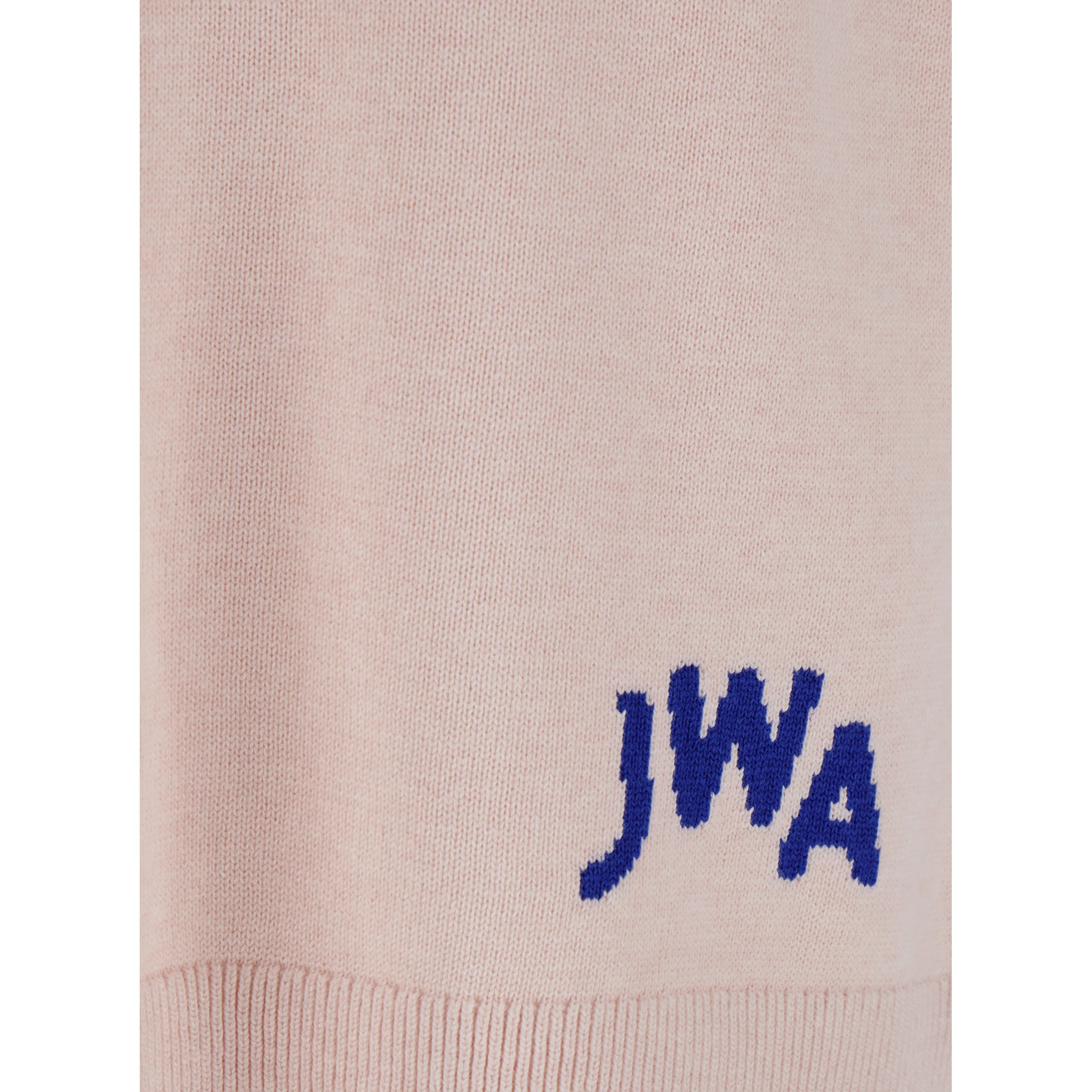 Pink Sleeveless Vest with V Neck and Contrasting Logo Embroidery on the Front in Cotton and Cashmere Blend Man