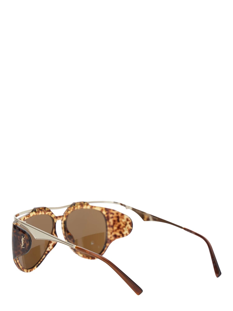 Amelia Brown Sunglasses with Floating Frame and Tortoiseshell Print in Acetate Woman alternative