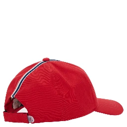 Red Baseball Hat with Logo Patch on the Front in Cotton Boy