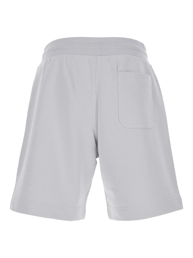 Cairo Grey Shorts with Drawstring Waist and Logo Patch on the Front in Cotton Blend Man alternative
