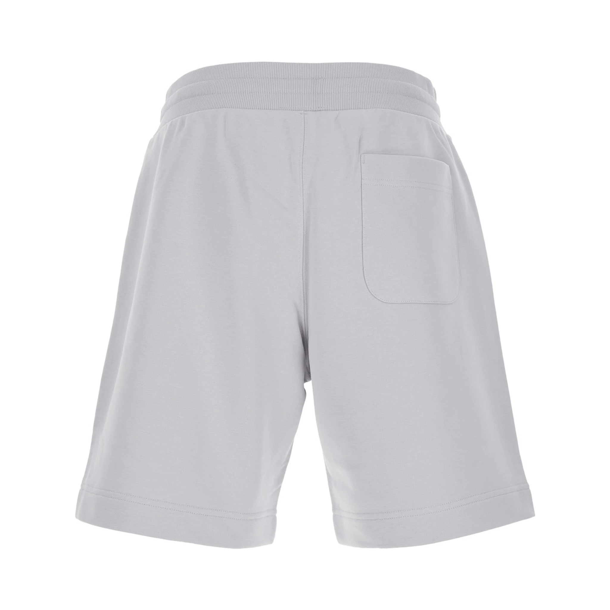 Cairo Grey Shorts with Drawstring Waist and Logo Patch on the Front in Cotton Blend Man