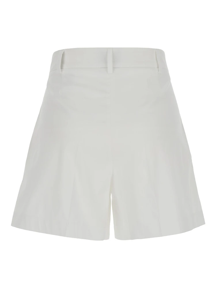 White Shorts with Belt Loops in Cotton Woman alternative
