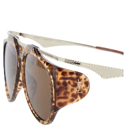 Amelia Brown Sunglasses with Floating Frame and Tortoiseshell Print in Acetate Woman