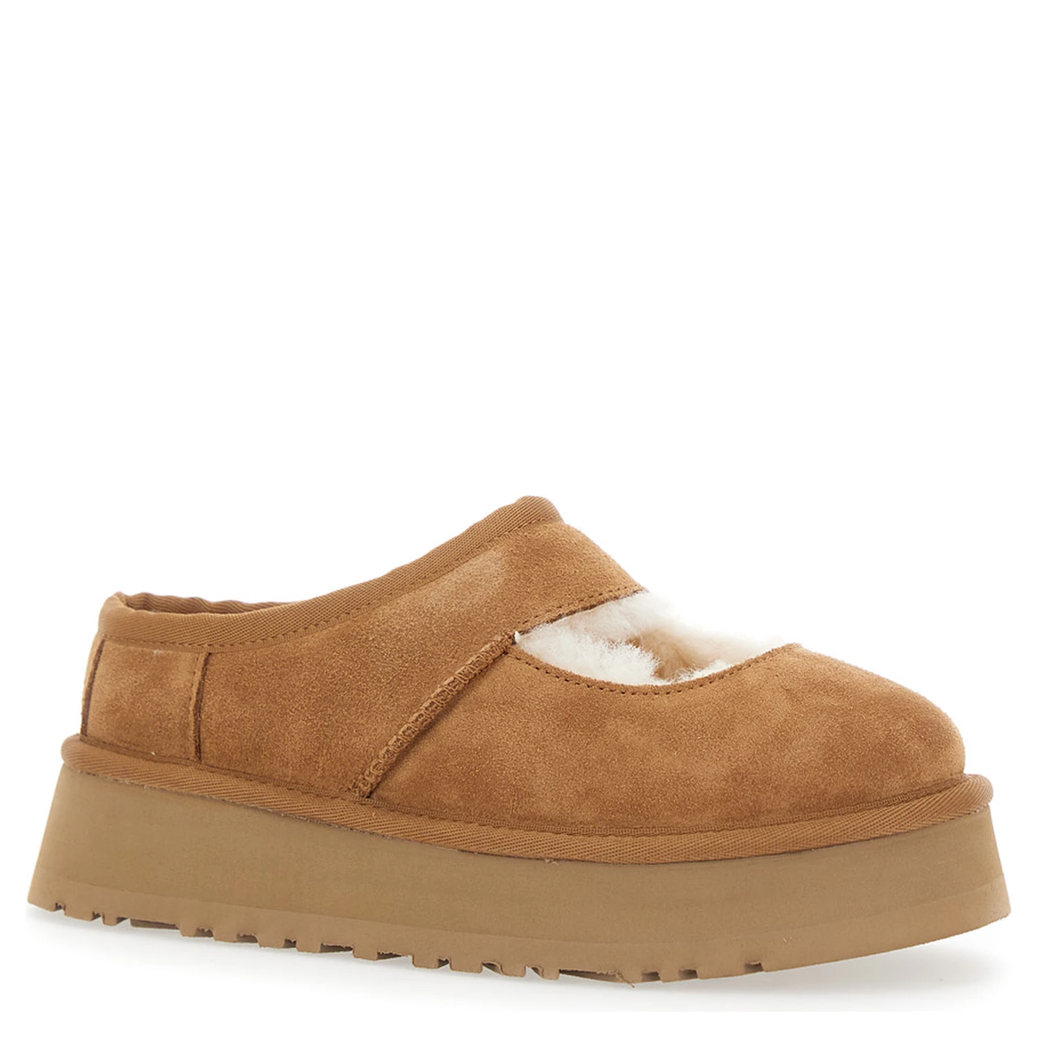 Bea Mary Jane Brown Mules with Cut-Out Detail in Suede Woman