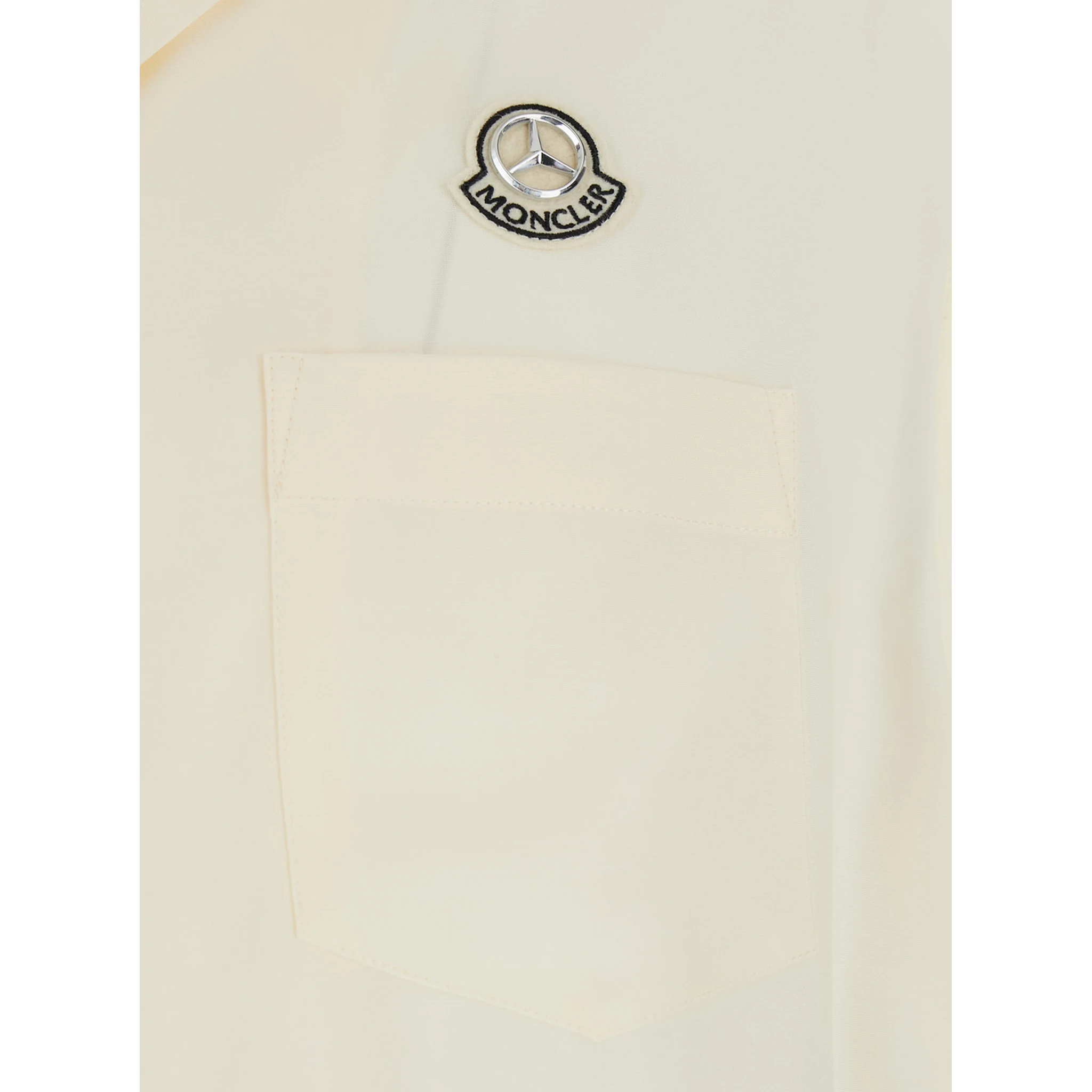 Multicolor Shirt with Classic Collar and Logo Motif with Automobile Print on the Back in Viscose Man