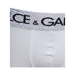 White Boxer Briefs with Branded Waistband in Stretch Cotton Man
