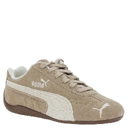 Speedcat Elevated Beige Sneakers with Logo Print on the Side and Logo Lettering on the Side in Suede Unisex