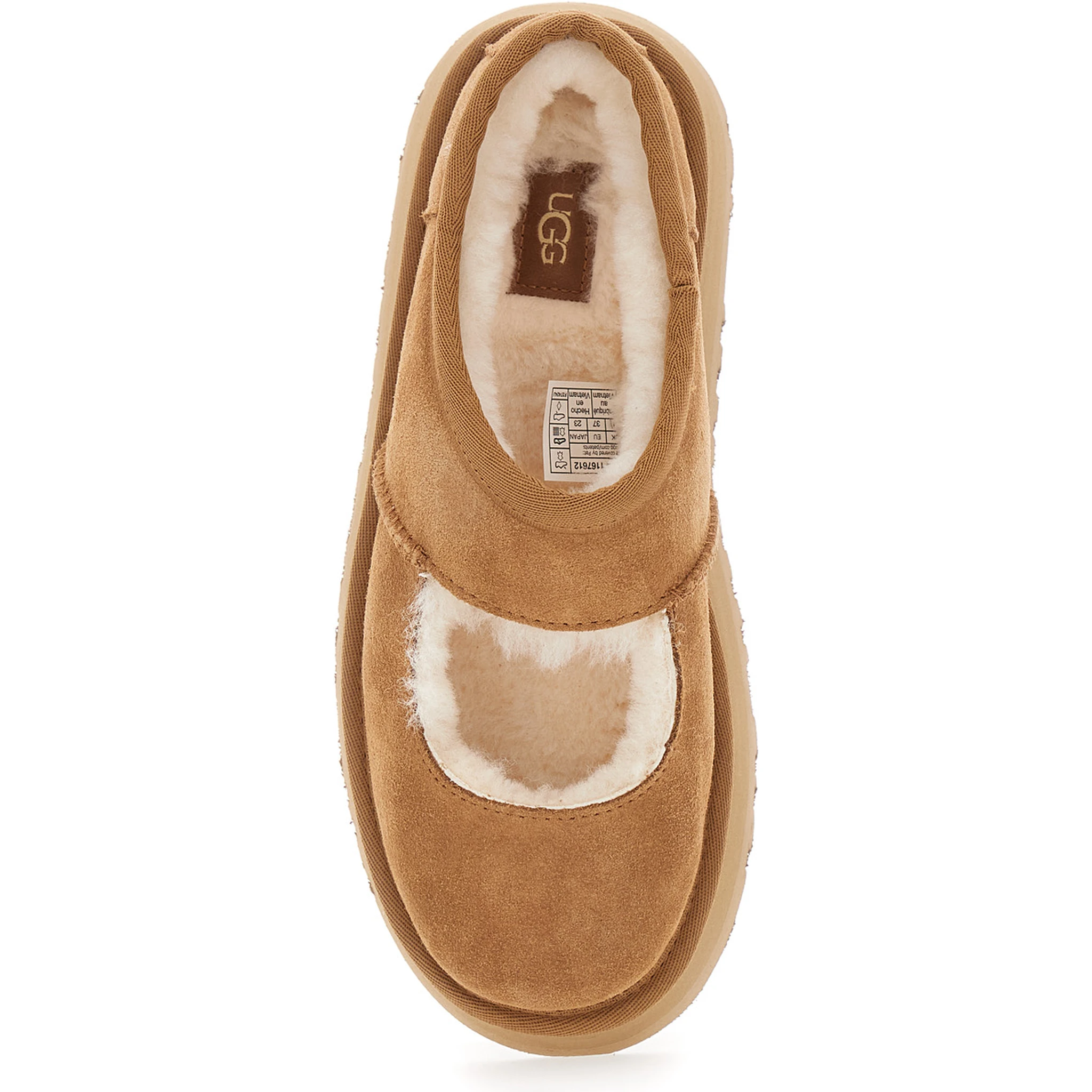 Bea Mary Jane Brown Mules with Cut-Out Detail in Suede Woman