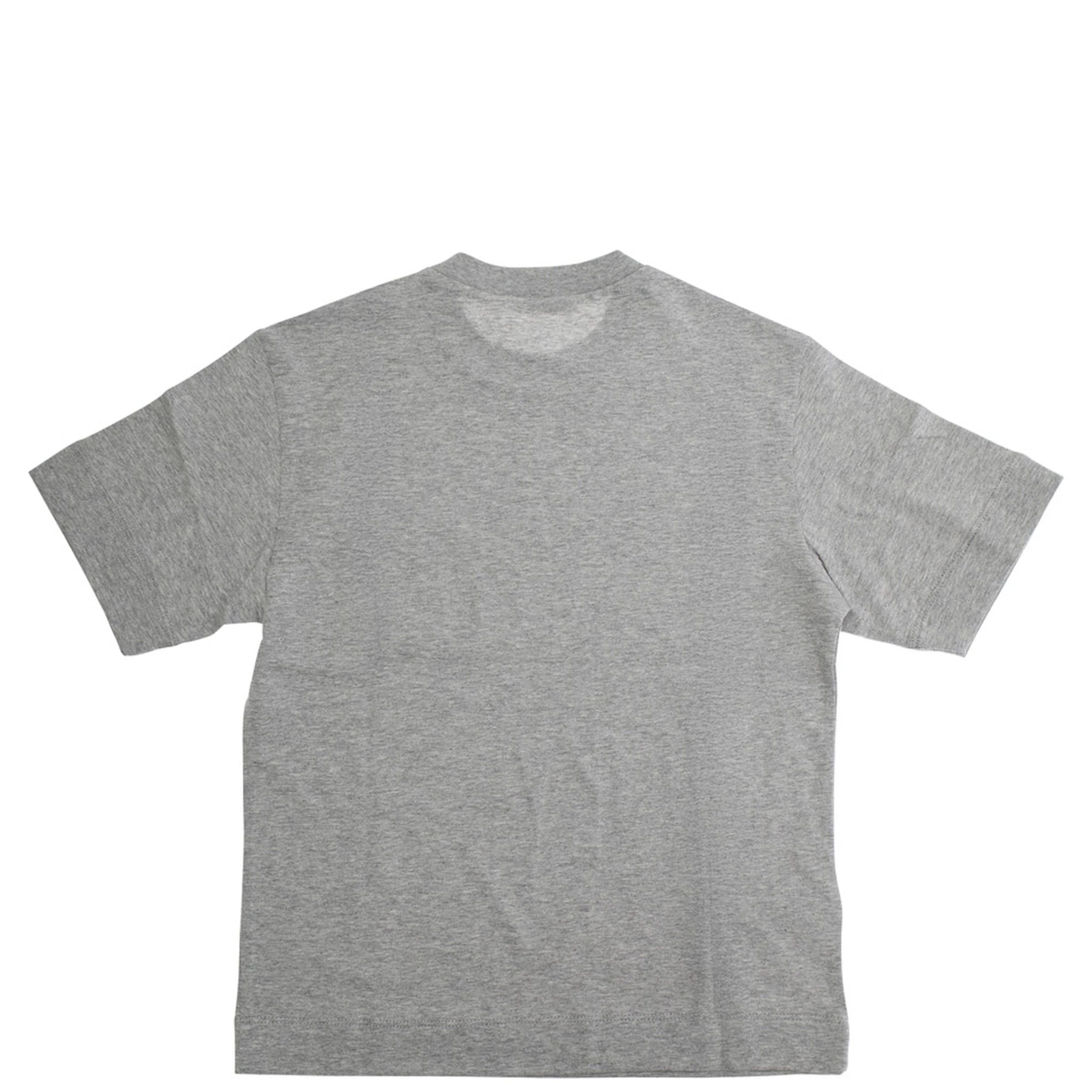 Grey Crewneck T-Shirt with Logo Lettering on the Front in Cotton Boy