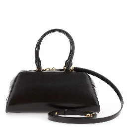 Antigona East West Brown Small Handbag with Adjustable and Removable Shoulder Strap and Logo Lettering on the Front in Leather Woman