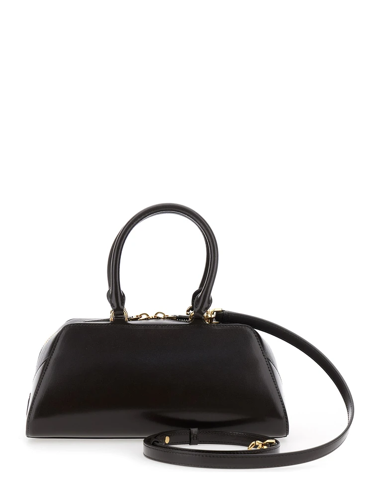 Antigona East West Brown Small Handbag with Adjustable and Removable Shoulder Strap and Logo Lettering on the Front in Leather Woman alternative