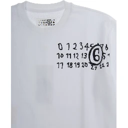 White Sweatshirt with Logo on the Front in Cotton Boy