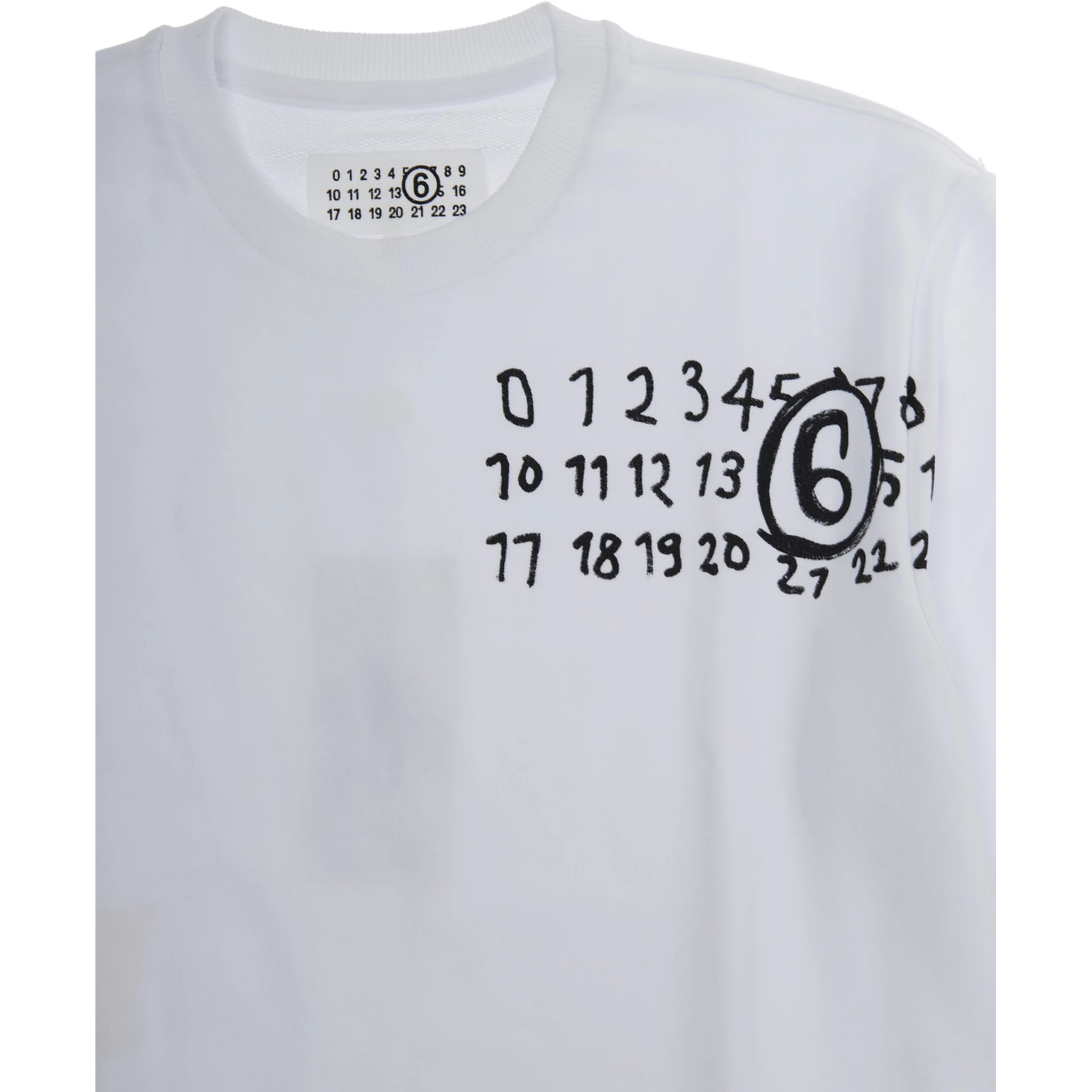 White Sweatshirt with Logo on the Front in Cotton Boy